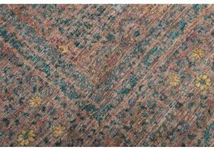 Tappeto Kairo Stilizzato Marrone Rossiccio Verde Petrolio 254x301 Cm