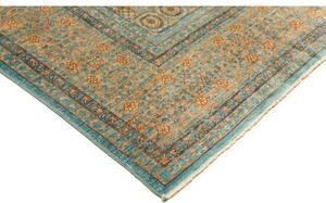 Tappeto Kairo Stilizzato Blu Petrolio Ocra 205x297 Cm
