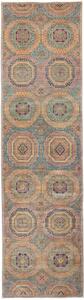 Tappeto Kairo Geometrico Azzurro Rosa Antico Corsia 79x294 Cm