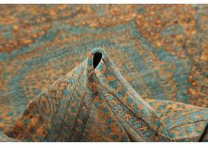 Tappeto Kairo Stilizzato Blu Petrolio Ocra 205x297 Cm
