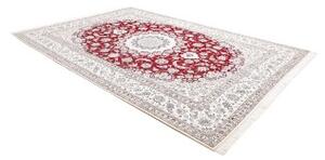 Tappeto Nain 9la Medaglione Floreale Rosso Avorio 248x357 Cm