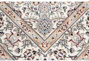 Tappeto Nain 9la Medaglione Floreale Celeste Avorio 203x257 Cm