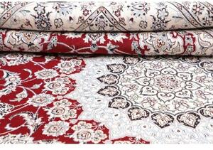 Tappeto Nain 9la Medaglione Floreale Rosso Avorio 248x357 Cm