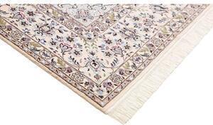 Tappeto Nain 9la Medaglione Floreale Blu Scuro Avorio 200x312 Cm