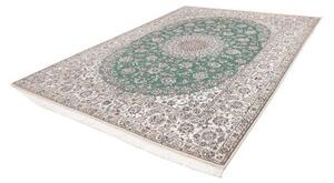 Tappeto Nain 9la Medaglione Floreale Verde Avorio 252x350 Cm