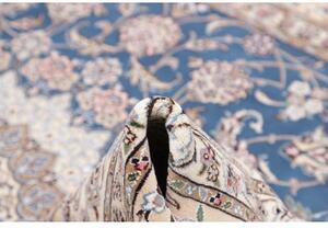 Tappeto Nain 9la Medaglione Floreale Blu Avorio 253x359 Cm