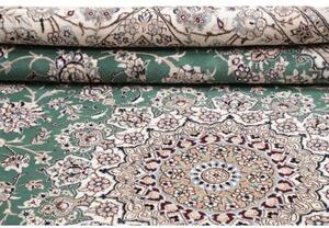 Tappeto Nain 9la Medaglione Floreale Verde Avorio 252x350 Cm
