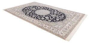 Tappeto Nain 9la Medaglione Floreale Blu Scuro Avorio 200x312 Cm