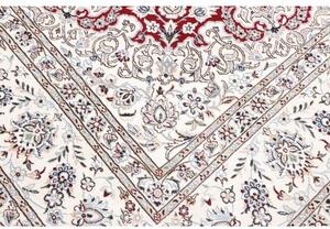 Tappeto Nain 9la Medaglione Floreale Rosso Avorio 248x357 Cm