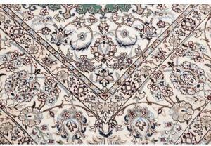 Tappeto Nain 9la Medaglione Floreale Verde Avorio 252x350 Cm