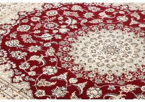Tappeto Nain 9la Medaglione Floreale Avorio Rosso 207x262 Cm