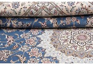 Tappeto Nain 9la Medaglione Floreale Blu Avorio 253x359 Cm