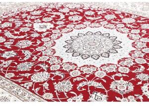 Tappeto Nain 9la Medaglione Floreale Rosso Avorio 248x357 Cm