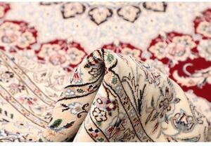 Tappeto Nain 9la Medaglione Floreale Rosso Avorio 250x352 Cm