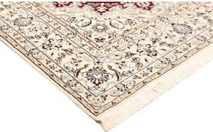 Tappeto Nain 9la Medaglione Floreale Avorio Rosso 207x262 Cm