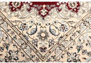 Tappeto Nain 9la Medaglione Floreale Avorio Rosso 207x262 Cm