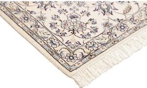 Tappeto Nain 9la Medaglione Floreale Verde Petrolio Avorio Quadrato 251x253 Cm
