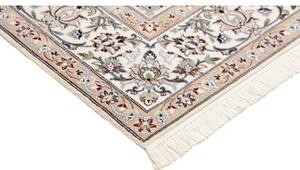 Tappeto Nain 9la Medaglione Floreale Celeste Avorio 203x257 Cm