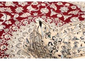 Tappeto Nain 9la Medaglione Floreale Avorio Rosso 207x262 Cm