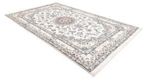 Tappeto Nain 9la Medaglione Floreale Avorio Marrone 202x306 Cm