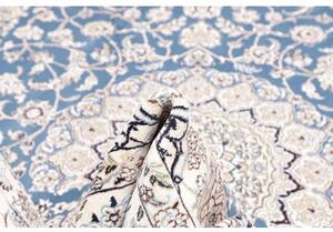 Tappeto Nain 9la Medaglione Floreale Blu Avorio 207x309 Cm