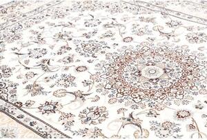 Tappeto Nain 9la Medaglione Floreale Avorio Marrone 202x306 Cm