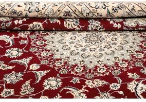 Tappeto Nain 9la Medaglione Floreale Avorio Rosso 207x262 Cm