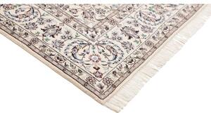 Tappeto Nain 9la Medaglione Floreale Verde Avorio 200x298 Cm