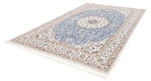 Tappeto Nain 9la Medaglione Floreale Avorio Blu 210x306 Cm