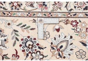 Tappeto Nain 9la Medaglione Floreale Rosso Scuro Avorio 250x358 Cm
