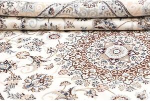 Tappeto Nain 9la Medaglione Floreale Avorio Marrone 202x306 Cm