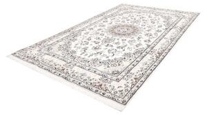 Tappeto Nain 9la Medaglione Floreale Avorio Marrone 202x306 Cm