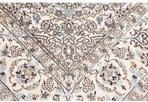 Tappeto Nain 9la Medaglione Floreale Verde Avorio 202x308 Cm