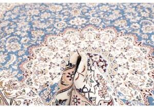 Tappeto Nain 9la Medaglione Floreale Avorio Blu 210x306 Cm