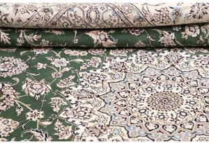 Tappeto Nain 9la Medaglione Floreale Verde Avorio 202x308 Cm