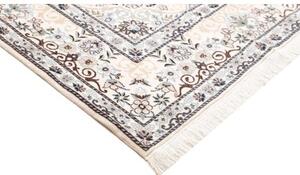 Tappeto Nain 9la Medaglione Floreale Avorio Marrone 202x306 Cm