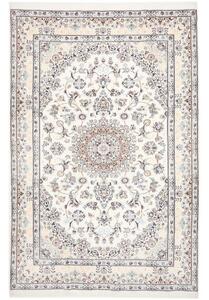 Tappeto Nain 9la Medaglione Floreale Avorio Marrone 202x306 Cm