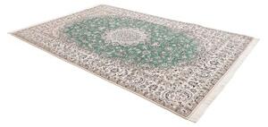 Tappeto Nain 9la Medaglione Floreale Verde Avorio 200x298 Cm