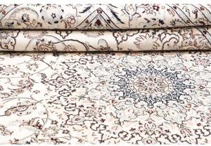Tappeto Nain 9la Medaglione Floreale Avorio Blu 250x353 Cm