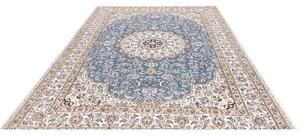 Tappeto Nain 9la Medaglione Floreale Avorio Blu 210x306 Cm