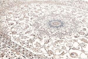 Tappeto Nain 9la Medaglione Floreale Avorio Blu 250x353 Cm