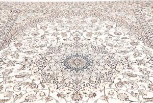 Tappeto Nain 9la Medaglione Floreale Avorio Blu 250x353 Cm