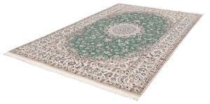 Tappeto Nain 9la Medaglione Floreale Verde Avorio 200x298 Cm