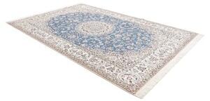 Tappeto Nain 9la Medaglione Floreale Blu Avorio 207x309 Cm