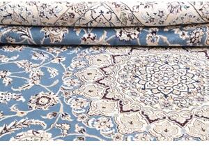Tappeto Nain 9la Medaglione Floreale Blu Avorio 207x309 Cm