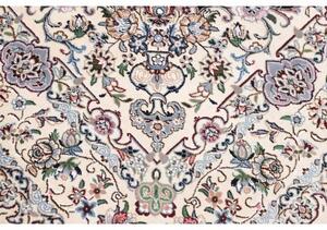 Tappeto Nain 9la Medaglione Floreale Blu Scuro Beige Quadrato 197x207 Cm