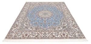 Tappeto Nain 9la Medaglione Floreale Azzurro Beige 197x245 Cm