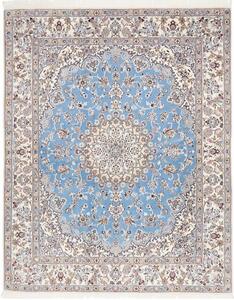 Tappeto Nain 9la Medaglione Floreale Azzurro Beige 197x245 Cm