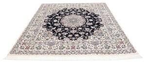 Tappeto Nain 9la Medaglione Floreale Blu Scuro Beige Quadrato 197x207 Cm