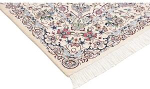 Tappeto Nain 9la Medaglione Floreale Blu Scuro Beige Quadrato 197x207 Cm